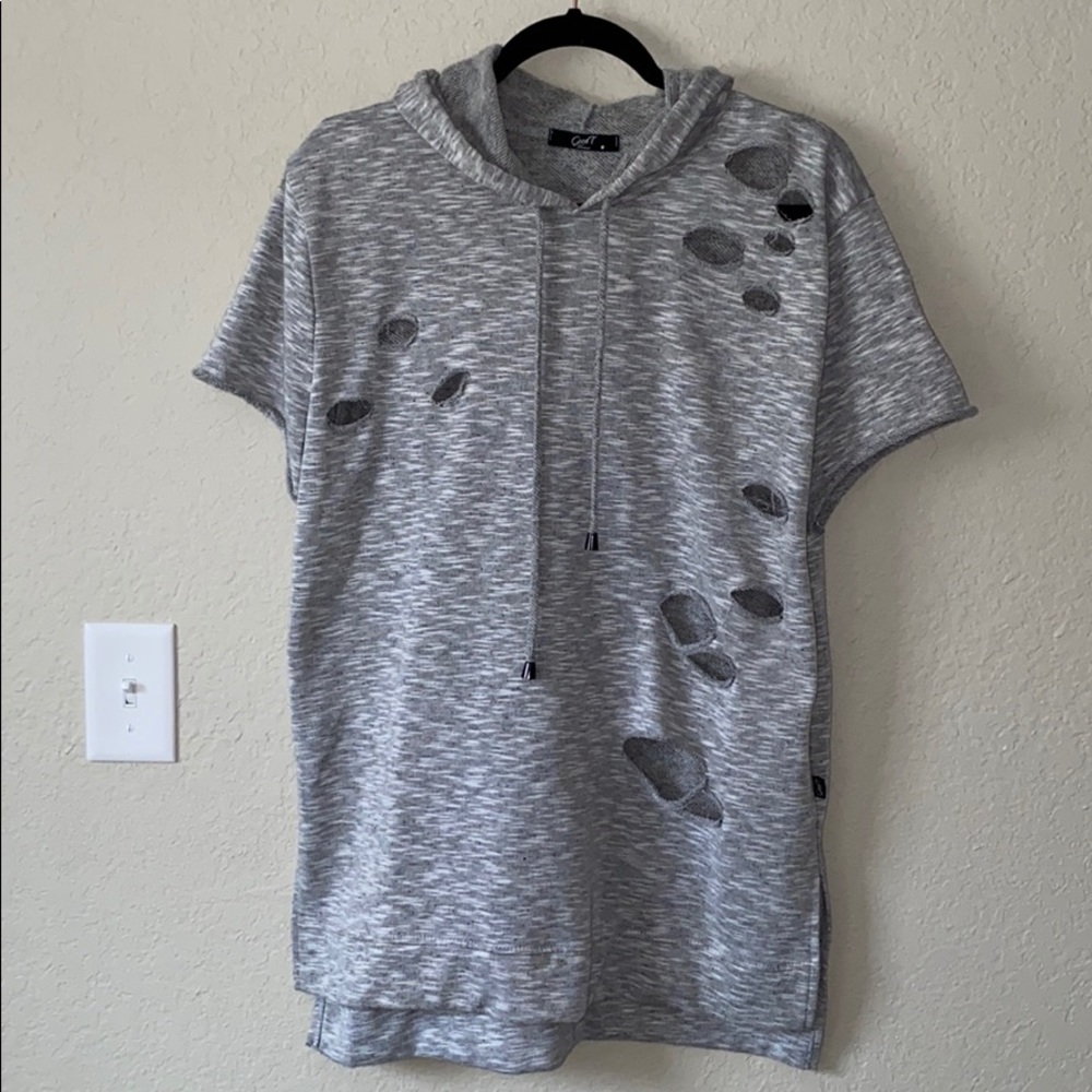 Distressed Hoodie Tee